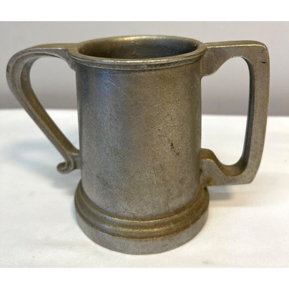 Vintage 70's Wilton Armetale Kissing Mug Double Handle Wedding Planner USA Made - Picture 2 of 4